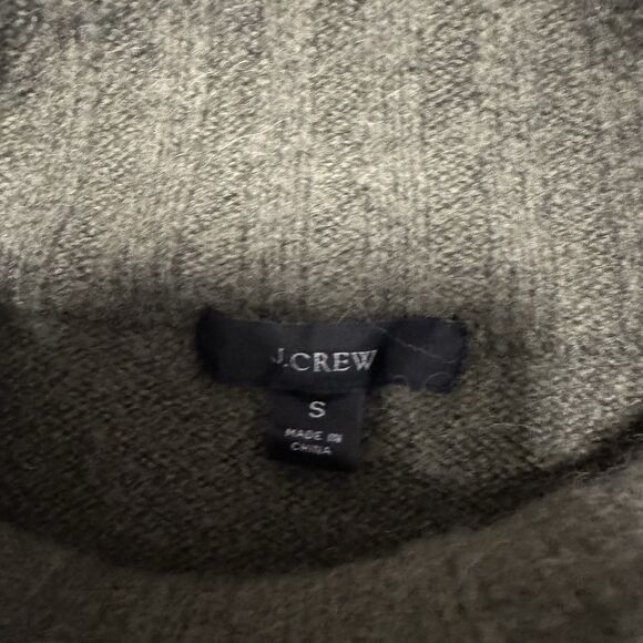 J Crew Women's S Green Mockneck Merino Wool‎ Blend Pullover Sweater J6366 - Picture 4 of 8